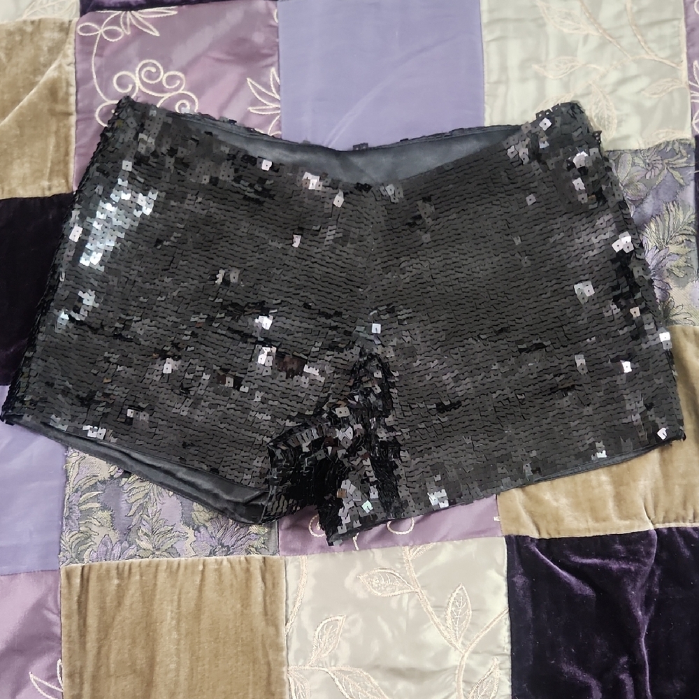 Peppe Peluso Sequin Bling Short Shorts